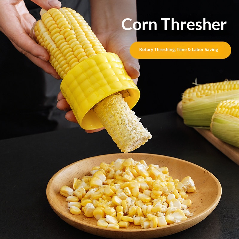 Corn Sheller Machine - เครื่องปอกเปลือกข้าวโพดแบบหมุน ใบมีดสแตนเลส เครื่องแยกเมล็ดข้าวโพด ปอกเปลือกง่าย อุปกรณ์ครัวสำหรับทำอาหาร