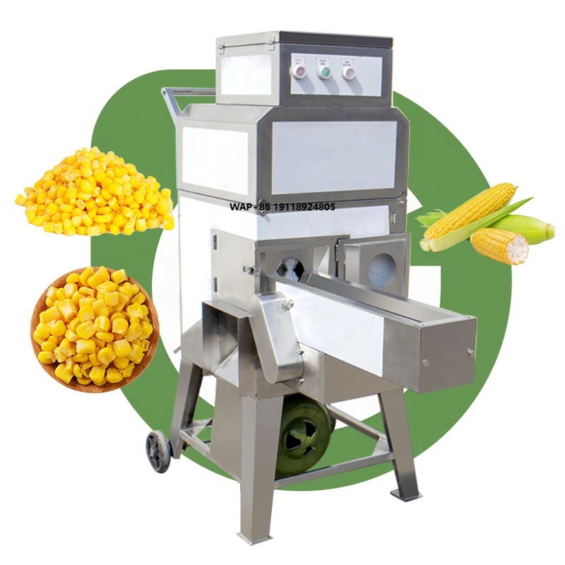 Corn Sheller Machine - เครื่องปอกเปลือกข้าวโพดเขียวแบบใช้มอเตอร์พร้อมเครื่องแยกเมล็ดและเครื่องนวดข้าวโพดหวาน