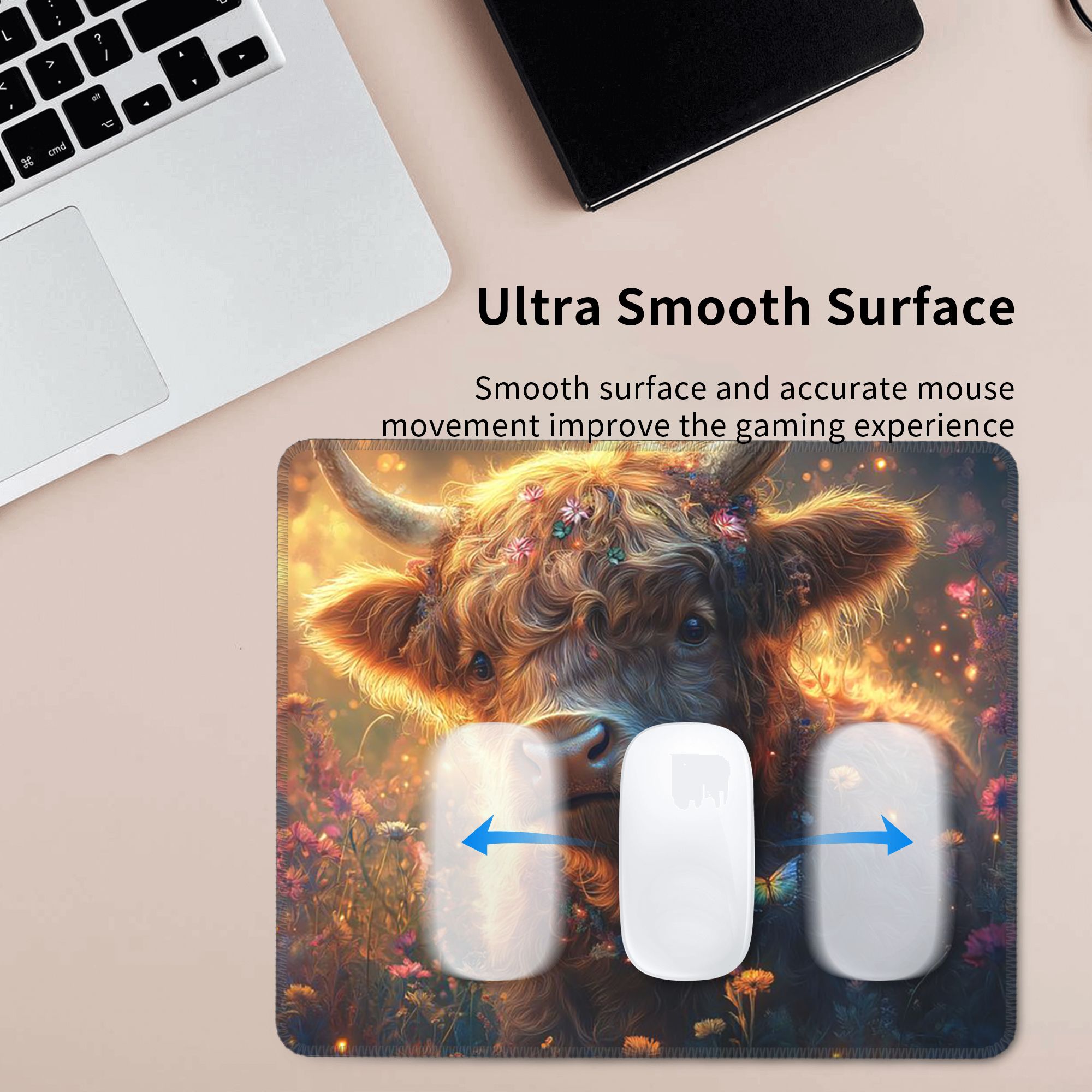 แผ่นรองเมาส์ลายวัวไฮแลนด์ในป่า - Cow Mat Rubber บทวิจารณ์และราคา