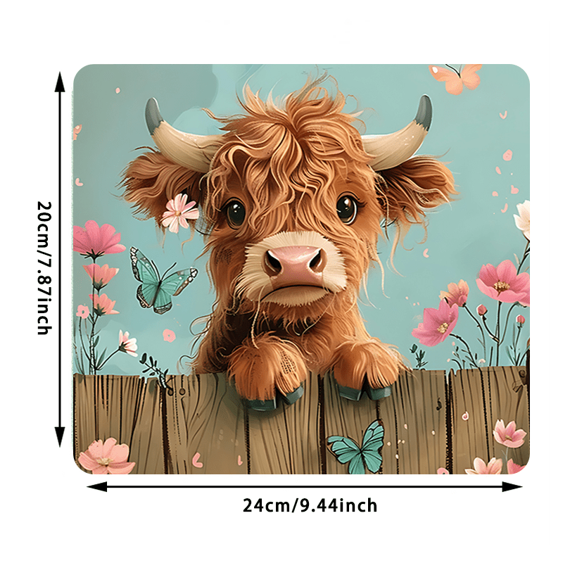 แผ่นรองเมาส์ลายวัวไฮแลนด์น่ารั - Cow Mat Rubber บทวิจารณ์และราคา