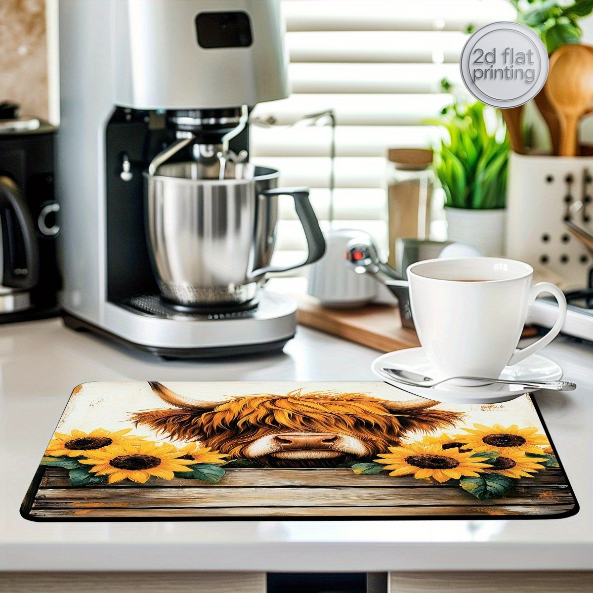 แผ่นรองจานตกแต่ง 1 ชิ้น ลายดอก - Cow Mat Rubber บทวิจารณ์และราคา