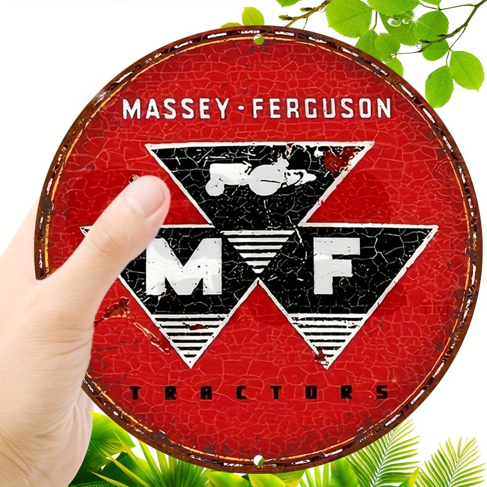 ป้ายโลหะทรงกลมลายรถแทรกเตอร์ M - Farming Agriculture Logo บทวิจารณ์และราคา